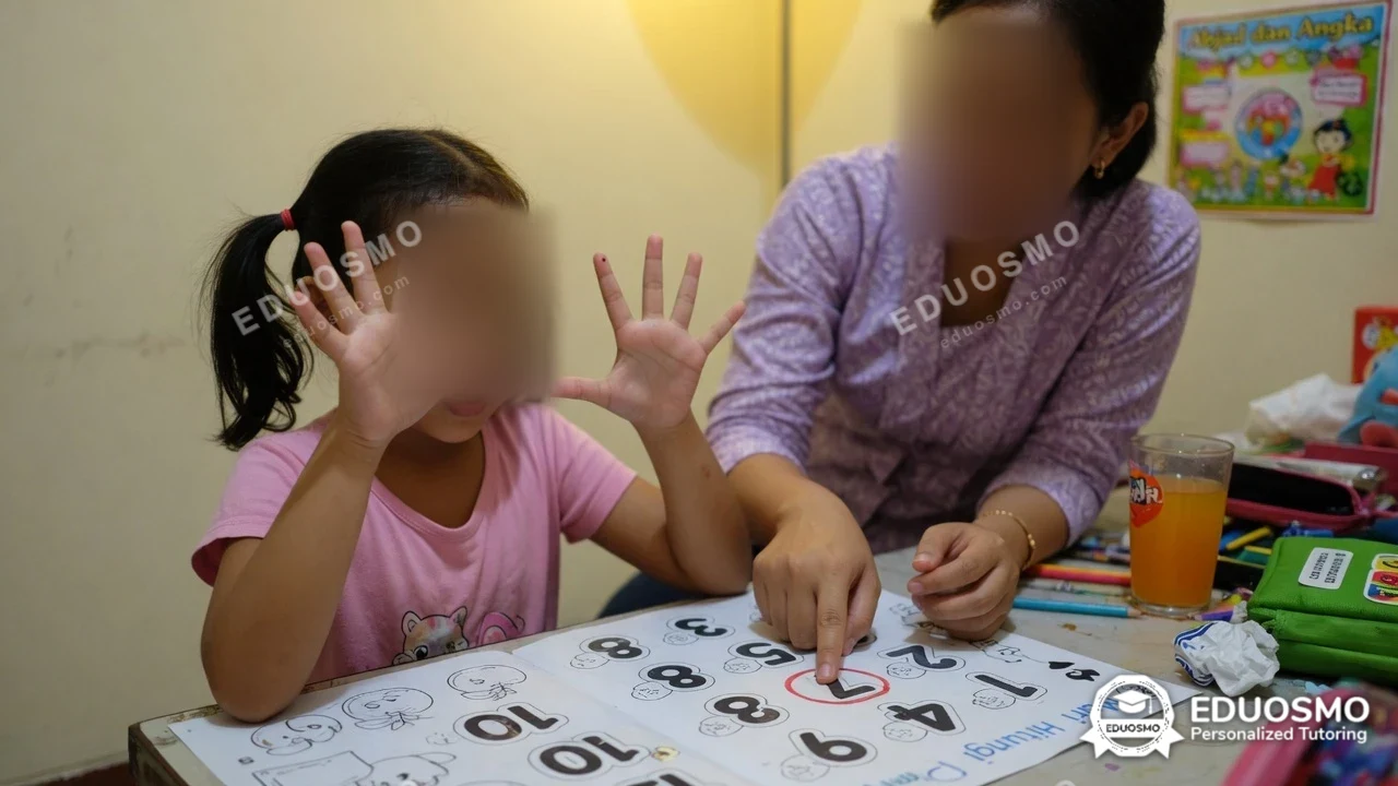 Sesi les berhitung privat satu-satu di Bandung