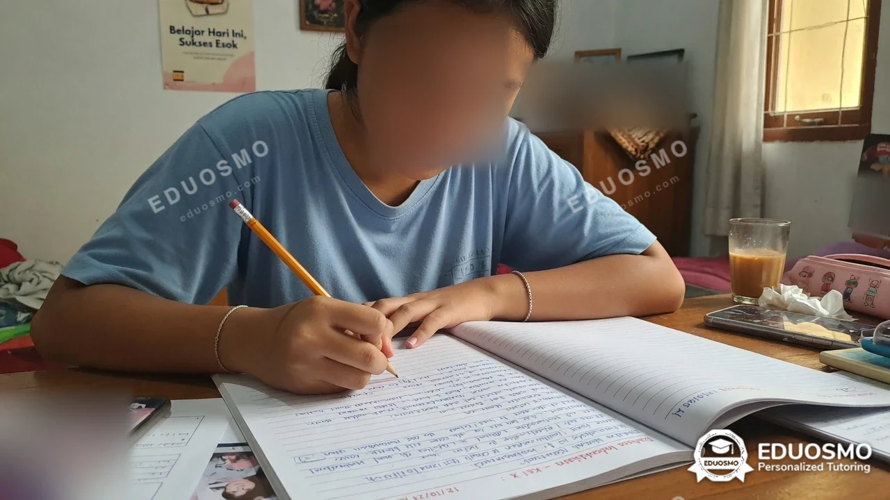 Siswa Bandung belajar handwriting improvement diampu tutor Eduosmo