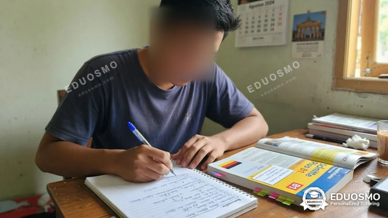 Dari kelas bahasa Jerman Eduosmo di Bandung