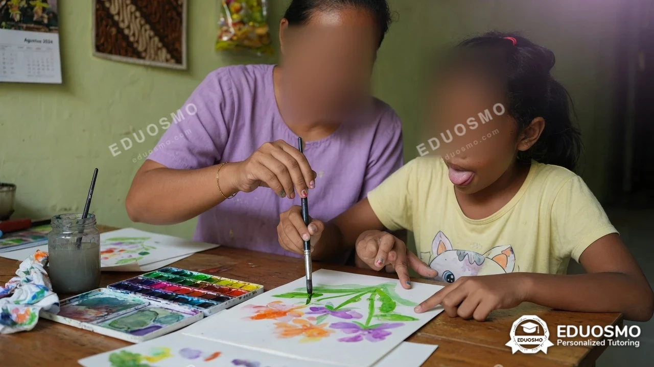 Siswa Bandung belajar melukis diampu tutor Eduosmo