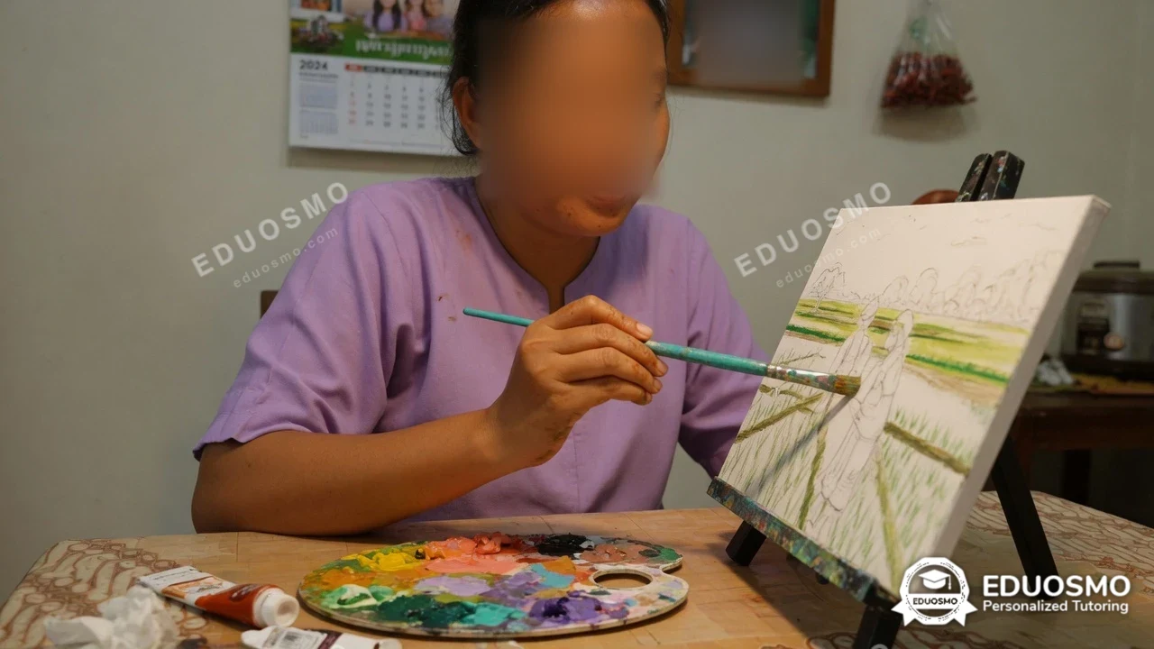 Sesi les melukis privat satu-satu di Bandung