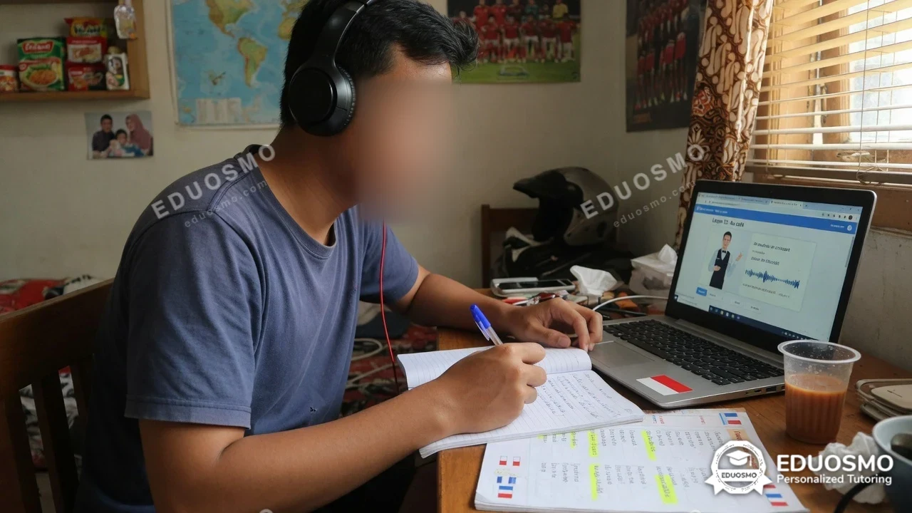 Dari kelas bahasa Prancis Eduosmo di Bandung