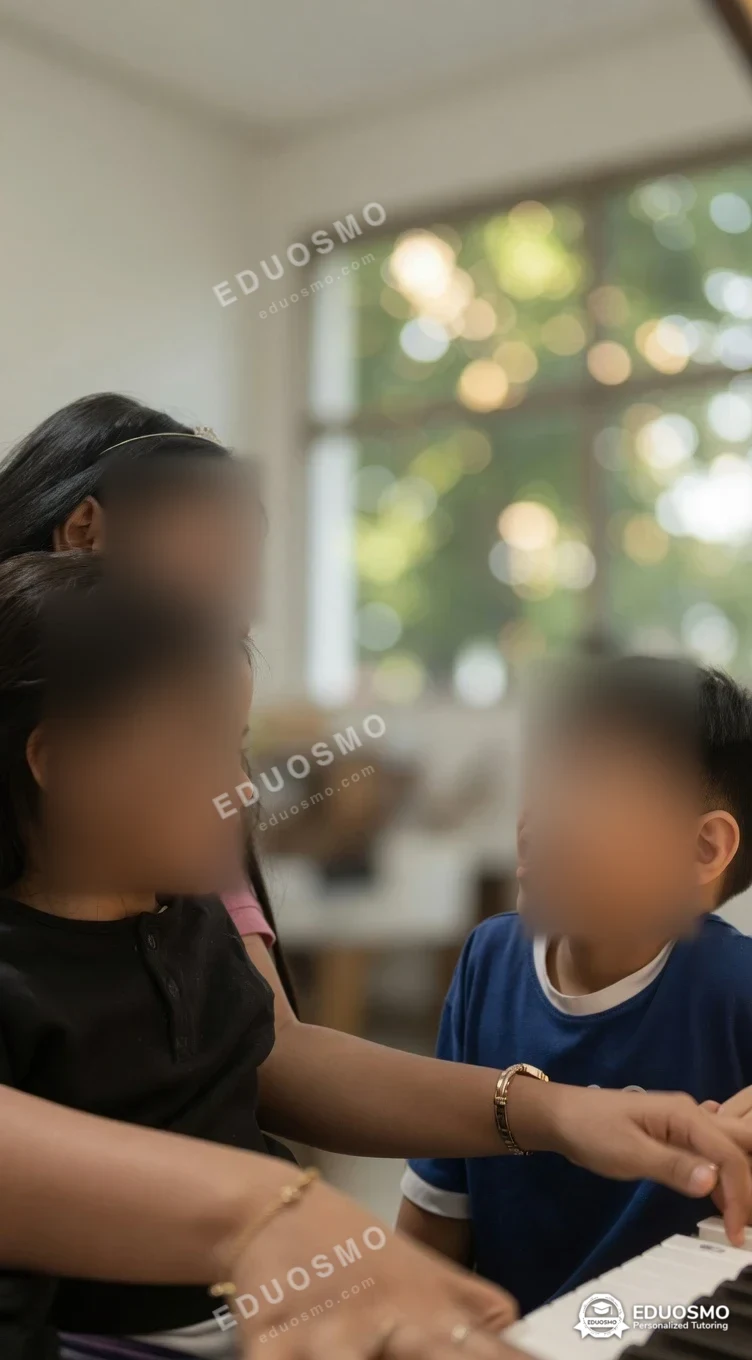Tutor Eduosmo mendampingi siswa belajar vokal di Bandung